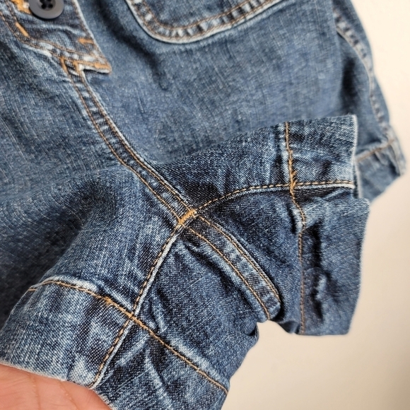 Madewell Women's 0 Denim Long-Sleeve Romper in Vasey Wash AL731 - Picture 7 of 16